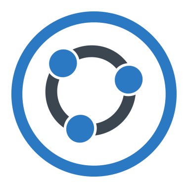 İşbirliği yuvarlak vektör simgesi