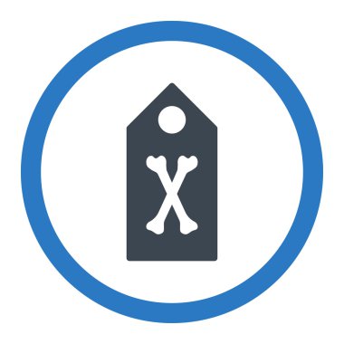 Ölü işaret yuvarlak vektör simgesi