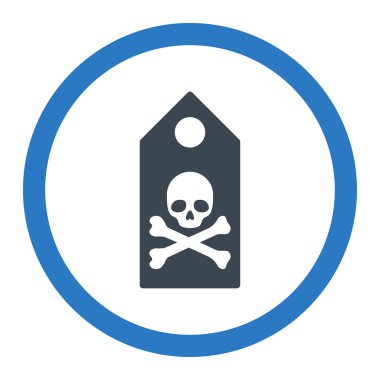 Ölüm işareti vektör simge yuvarlak