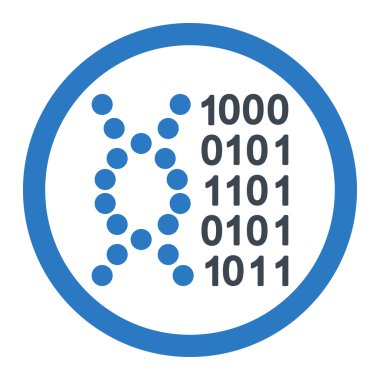 DNA kodu yuvarlak vektör simgesi