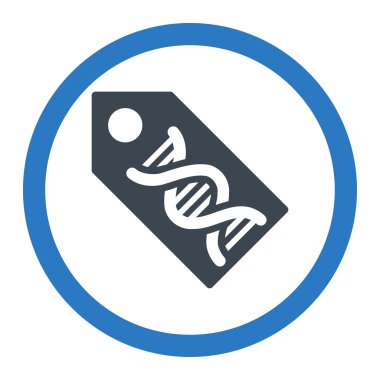 DNA işaret yuvarlak vektör simgesi