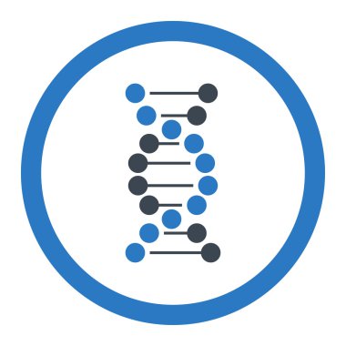 DNA yuvarlak vektör simgesi