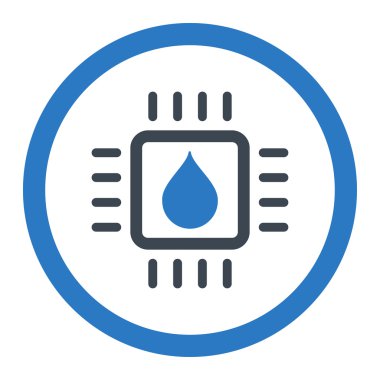 Analiz çip yuvarlak vektör simge damla