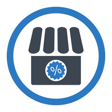 Eczane satış yuvarlak vektör simgesi