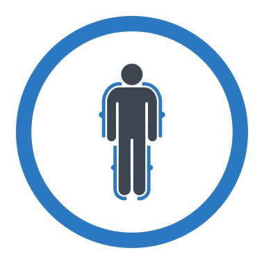 Dış iskelet yuvarlak vektör simgesi