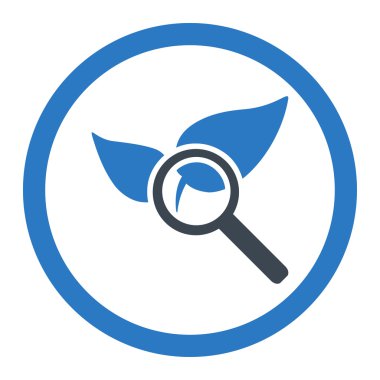 Doğal ilaçlar yuvarlak vektör simge keşfetmek