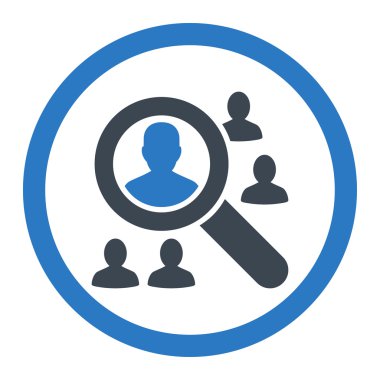 Hastalar yuvarlak vektör simge keşfetmek