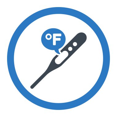 Fahrenheit sıcaklık yuvarlak vektör simgesi