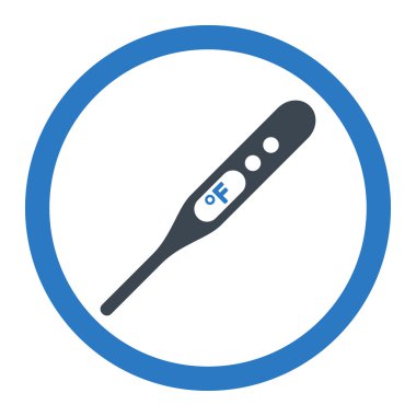 Fahrenheit termometre yuvarlak vektör simgesi