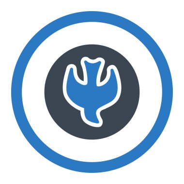 Düşen ruh yuvarlak vektör simgesi