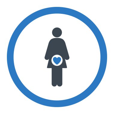 Doğurganlık yuvarlak vektör simgesi