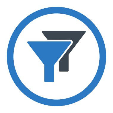 Filtreleri yuvarlak vektör simgesi