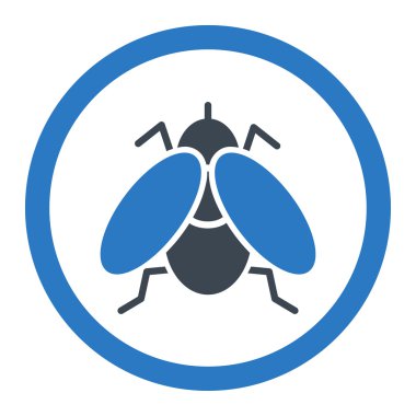 Sinek yuvarlak vektör simgesi