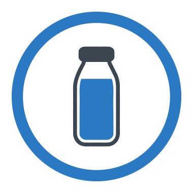 Tam şişe yuvarlak vektör simgesi