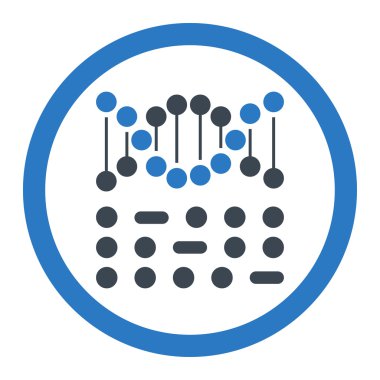 Genetik kod yuvarlak vektör simgesi