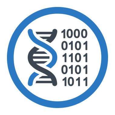 Genetik kod yuvarlak vektör simgesi