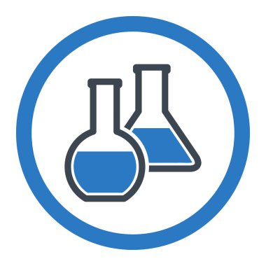 Cam şişeler yuvarlak vektör simgesi