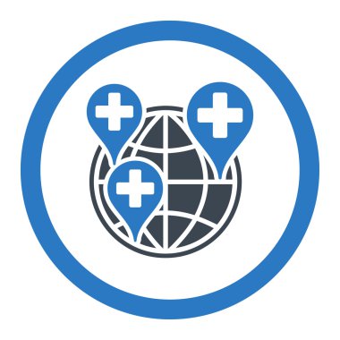 Vektör simgesi genel klinik şirket yuvarlak