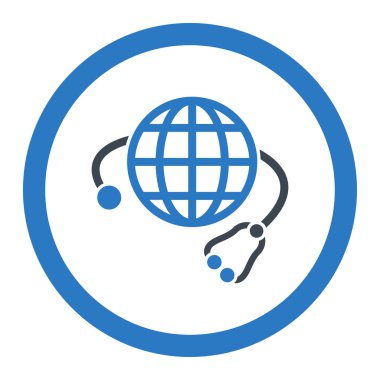 Genel tıp yuvarlak vektör simgesi