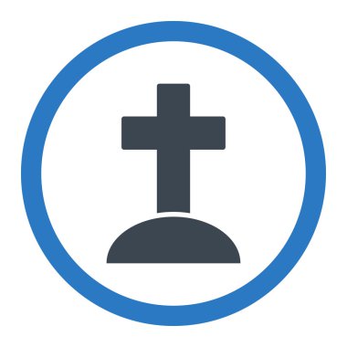 Mezar yuvarlak vektör simgesi