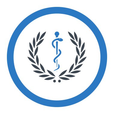 Sağlığa bakım amblemi vektör simge yuvarlak