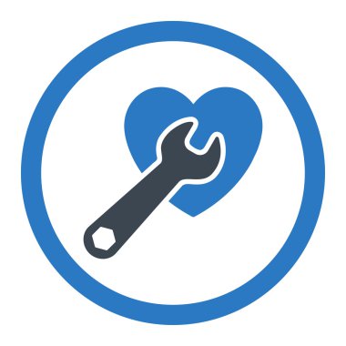 Kalp ameliyatı yuvarlak vektör simgesi