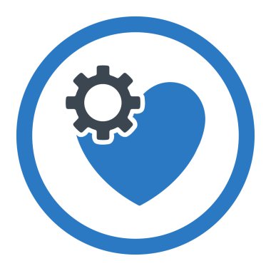 Kalp ameliyatı yuvarlak vektör simgesi