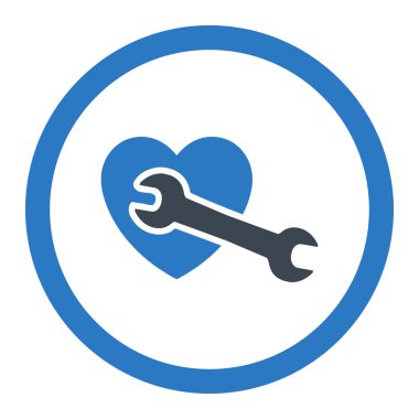 Kalp ameliyatı yuvarlak vektör simgesi