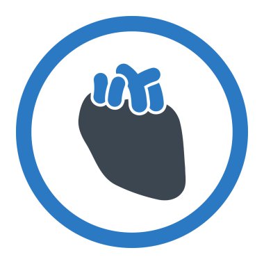 Kalp yuvarlak vektör simgesi