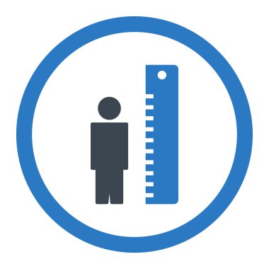 Yükseklik ölçer yuvarlak vektör simgesi