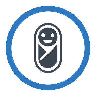 Bebek yuvarlak vektör simgesi