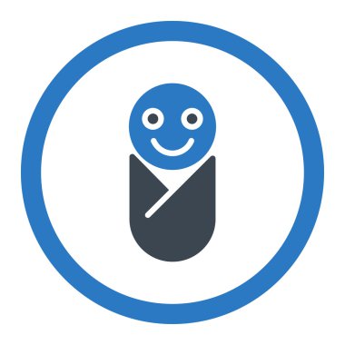 Bebek yuvarlak vektör simgesi