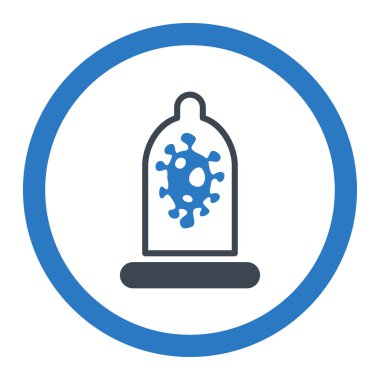 Enfeksiyon koruma yuvarlak vektör simgesi