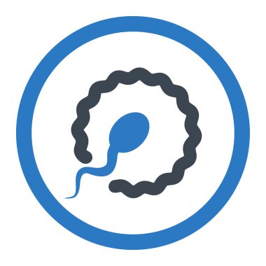 Döllenme yuvarlak vektör simgesi