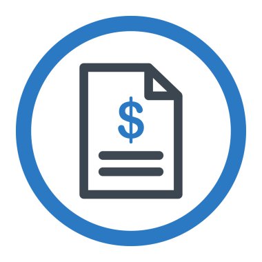 Fatura yuvarlak vektör simgesi