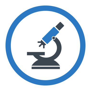 Labs mikroskop yuvarlak vektör simgesi