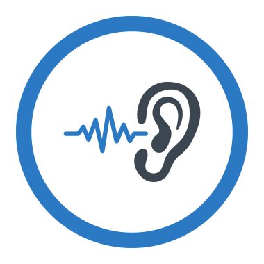 Yuvarlak vektör simge dinle