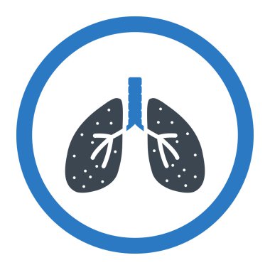 Akciğerler yuvarlak vektör simgesi