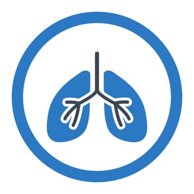 Akciğerler yuvarlak vektör simgesi