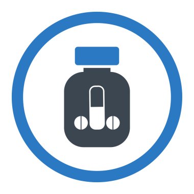 Erkek tıp yuvarlak vektör simgesi