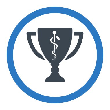 Tıbbi Kupası yuvarlak vektör simgesi