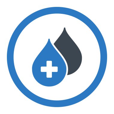 Tıbbi damla yuvarlak vektör simgesi