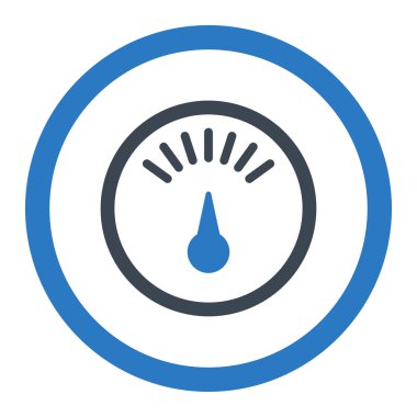 Ölçer yuvarlak vektör simgesi