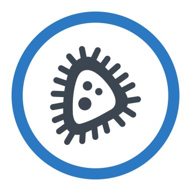 Mikro parazit yuvarlak vektör simgesi