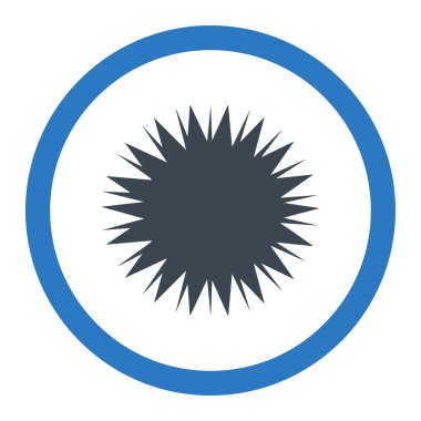 Mikrop Spore yuvarlak vektör simgesi