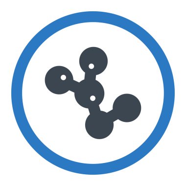 Mikrop kolonisi yuvarlak vektör simgesi