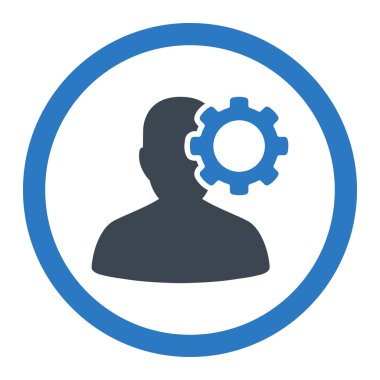 Migren yuvarlak vektör simgesi