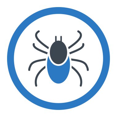 Mite yuvarlak vektör simgesi