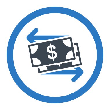 Döviz vektör simge yuvarlak