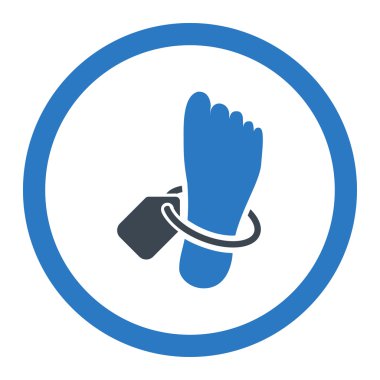 Morg etiketi vektör simge yuvarlak